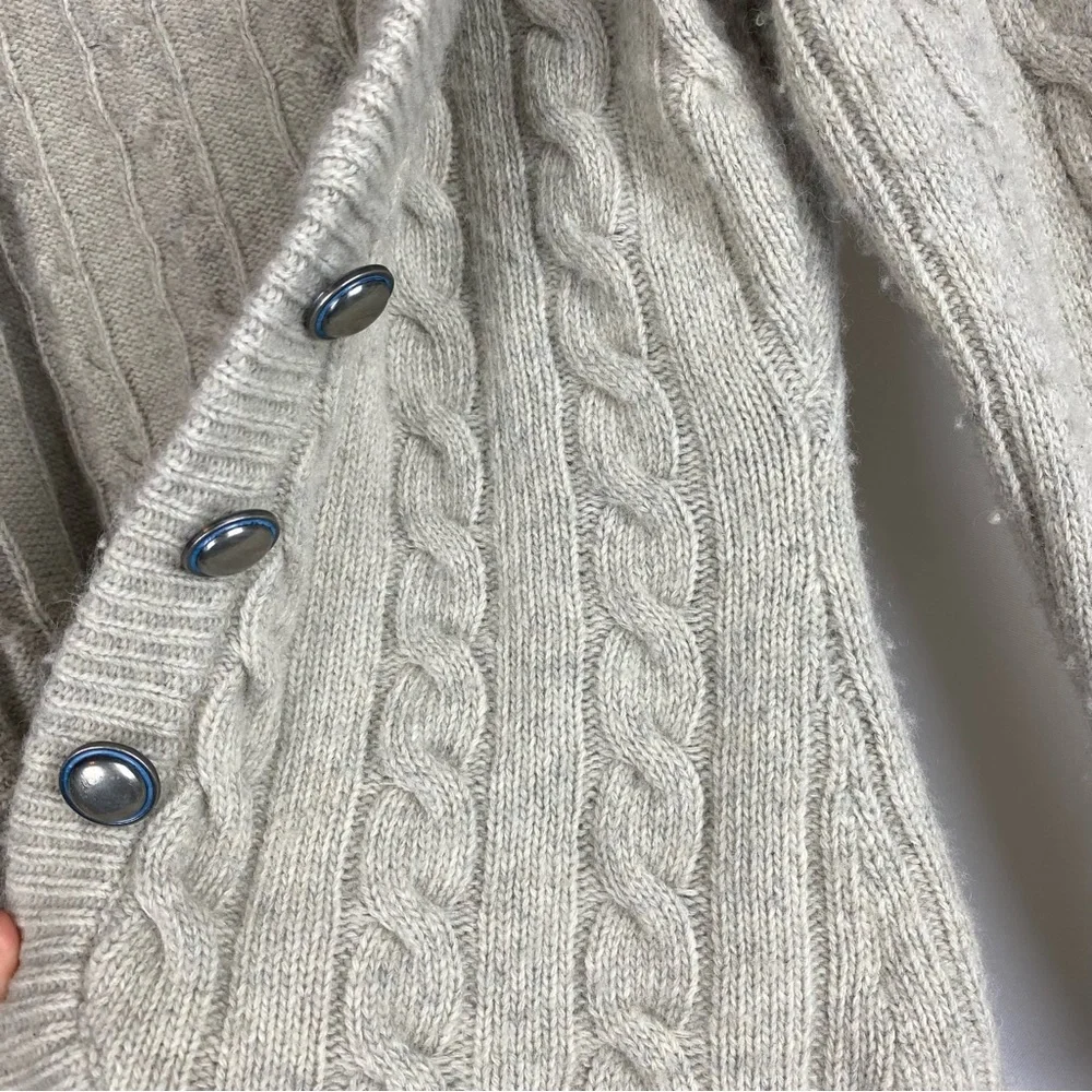 Free People Large Tan Cable Knit Cardigan - Picture 7 of 7
